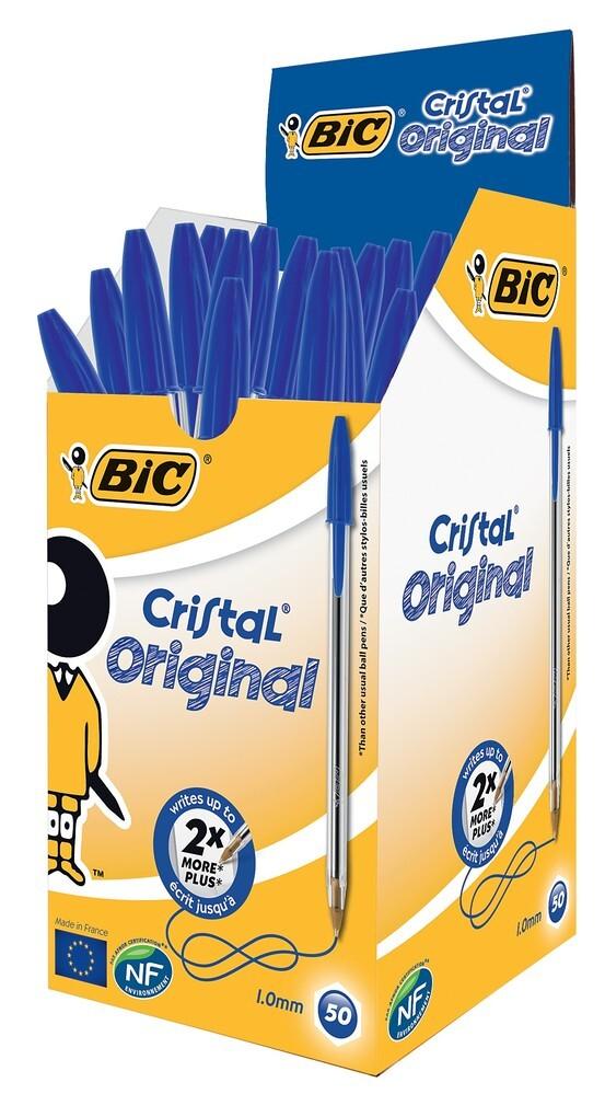 BIC Kugelschreiber Cristal Original Medium 0.4mm blau, 50er Set