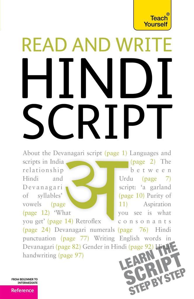 Teach Yourself Read and Write Hindi Script