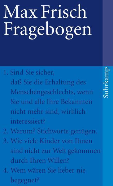 4. Max Frisch: Fragebogen