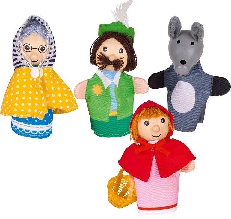 Goki 51898 - Fingerpuppen Rotkäppchen, 4er Set