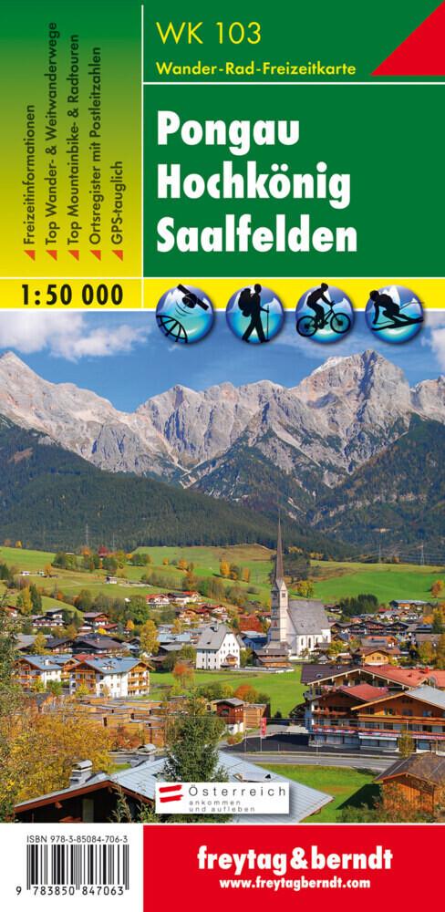 Pongau, Hochkönig, Saalfelden 1 : 50 000. WK 103