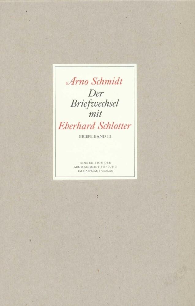 Der Briefwechsel mit Eberhard Schlotter