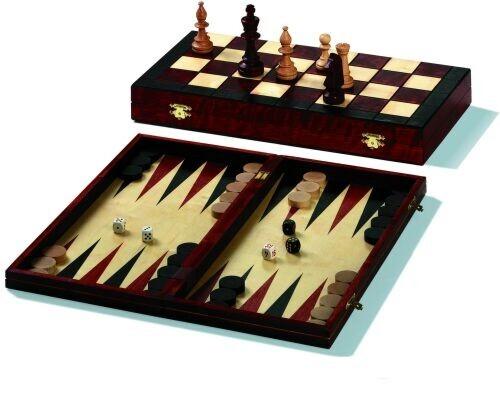 Schach-Backgammon-Dame-Set, Feld 40 mm