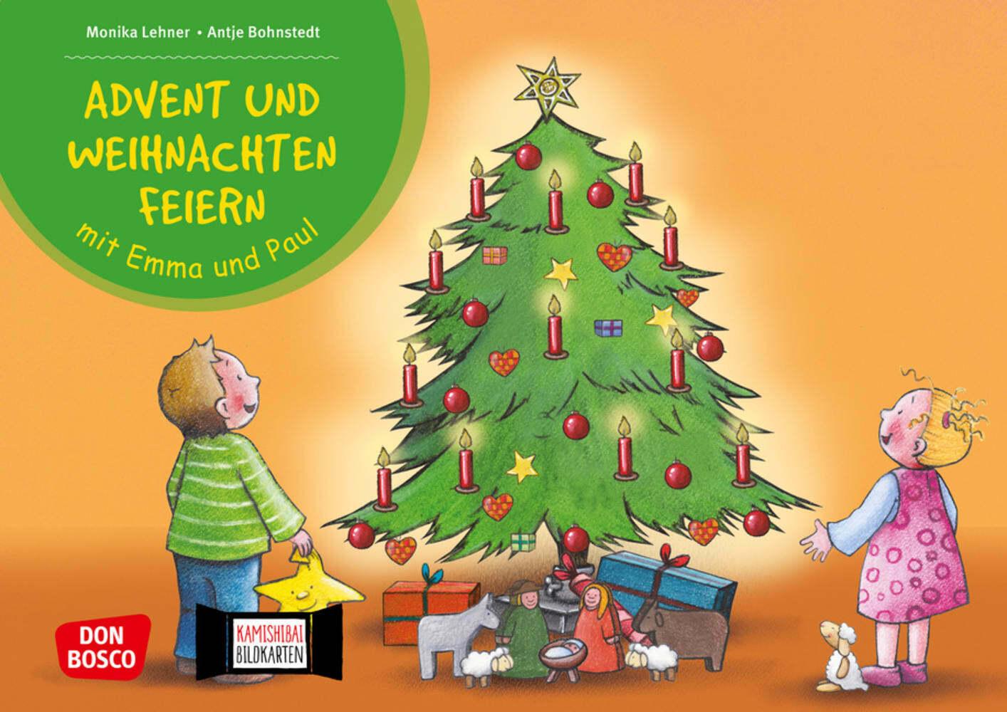 Advent und Weihnachten feiern mit Emma und Paul. Kamishibai Bildkartenset