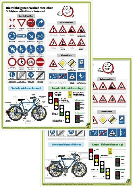 Die wichtigsten Verkehrszeichen für Fußgänger und Radfahrer in Deutschland, DUO-Schreibunterlage kle