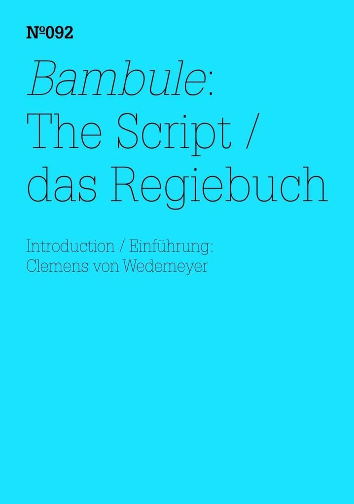 Bambule: Das Regiebuch