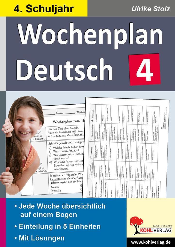 Wochenplan Deutsch 4. Schuljahr