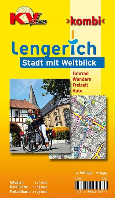 Lengerich, KVplan, Radkarte/Wanderkarte/Stadtplan, 1:25.000 / 1:15.000 / 1:5.000