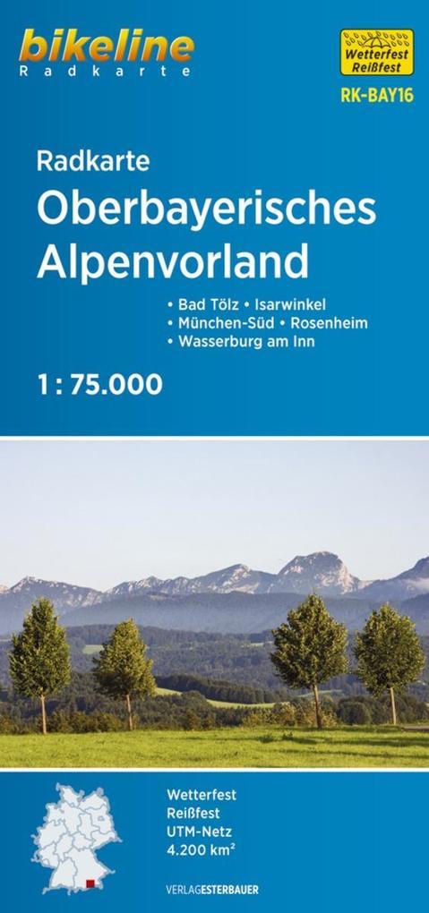 Bikeline Radkarte Oberbayerisches Alpenvorland 1 : 75 000