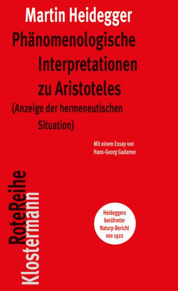 Phänomenologische Interpretationen zu Aristoteles