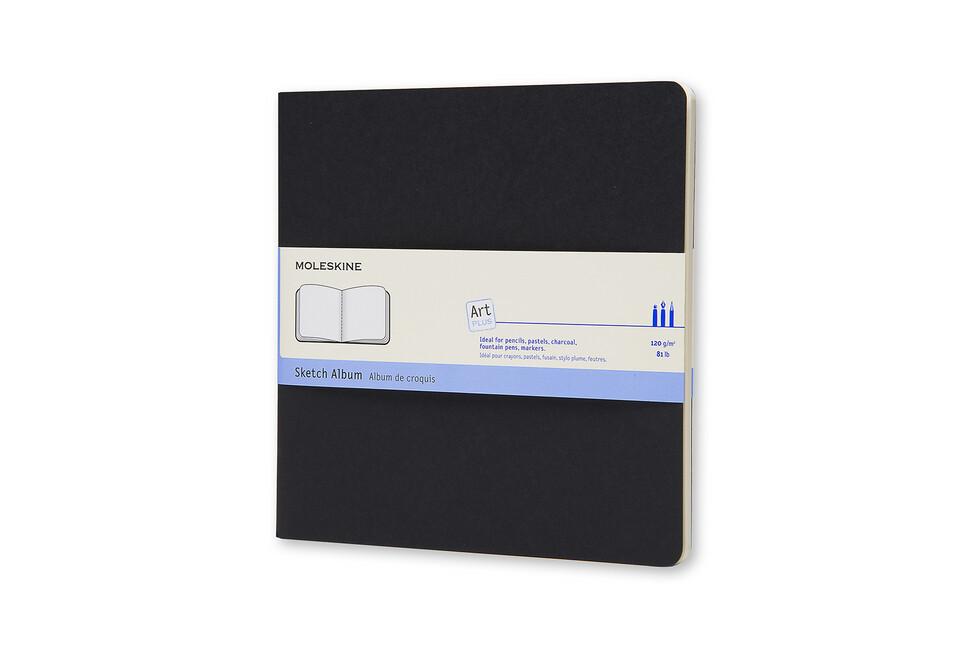 MOLESKINE SKIZZENALBUM ART PLUS SQUARE 120G-PAPIER, SOFT COVER, SCHWARZ