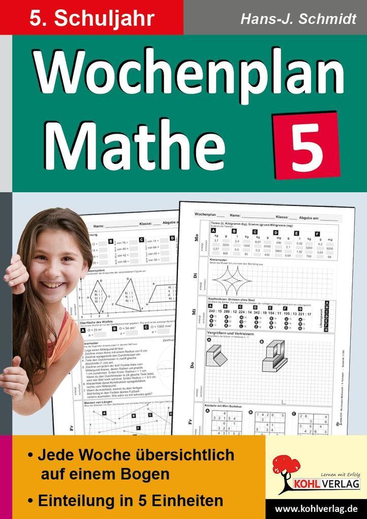 Wochenplan Mathe / 5. Schuljahr