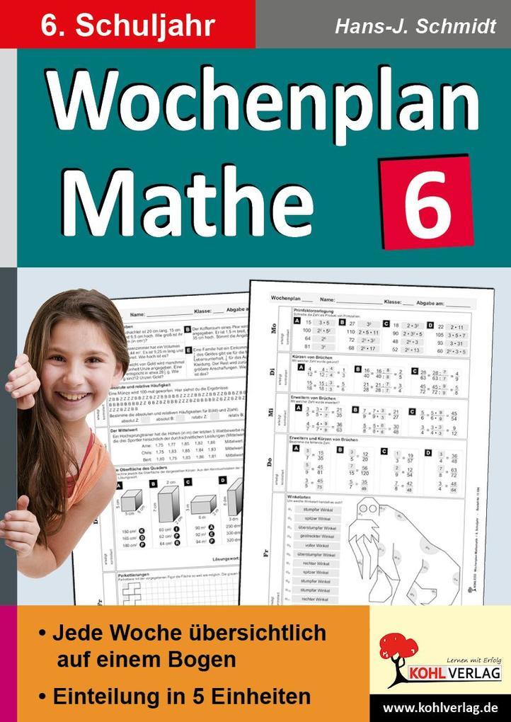 Wochenplan Mathe / 6. Schuljahr