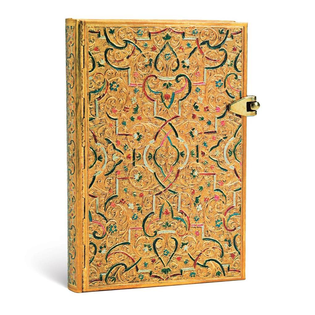 Paperblanks Gold Inlay Hardcover Mini Lined Clasp Closure 208 Pg 85 GSM