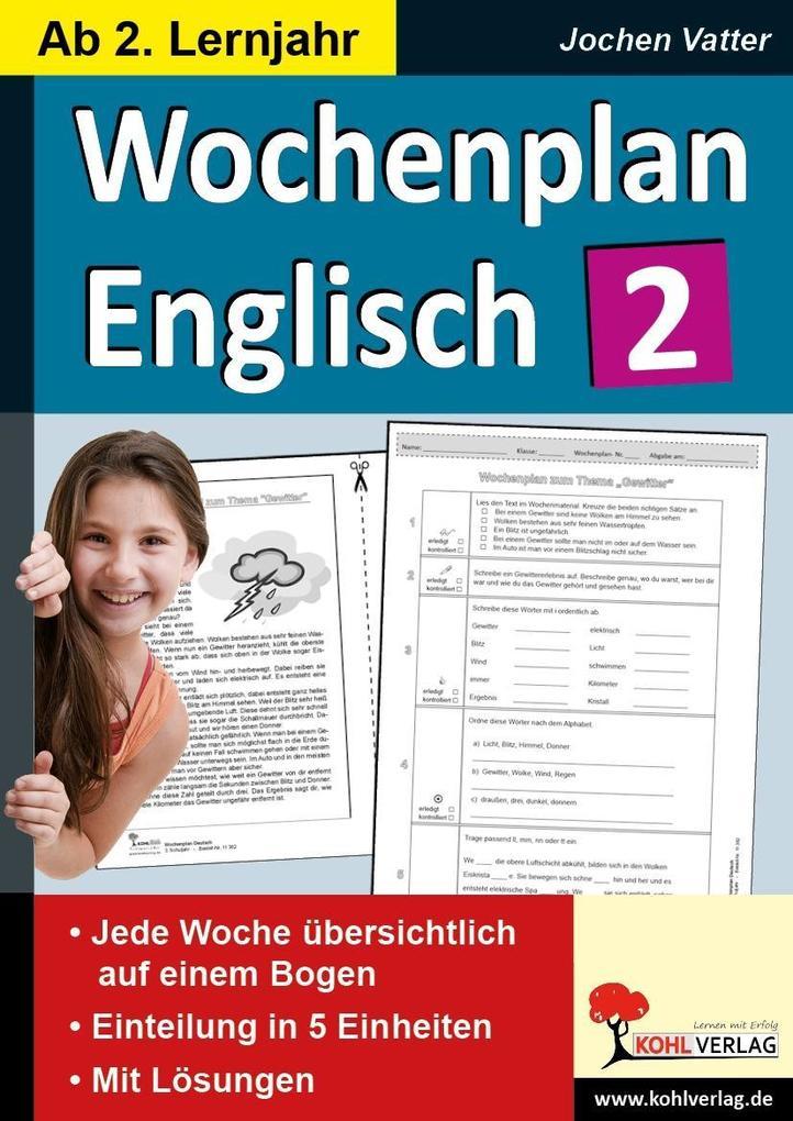 Wochenplan Englisch, 2. Lernjahr