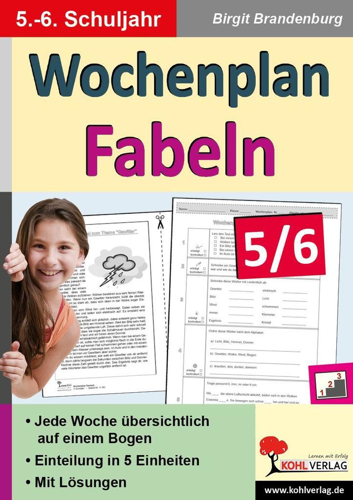 Wochenplan Fabeln 5/6