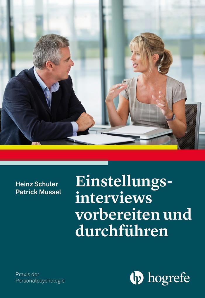 Einstellungsinterviews vorbereiten und durchführen