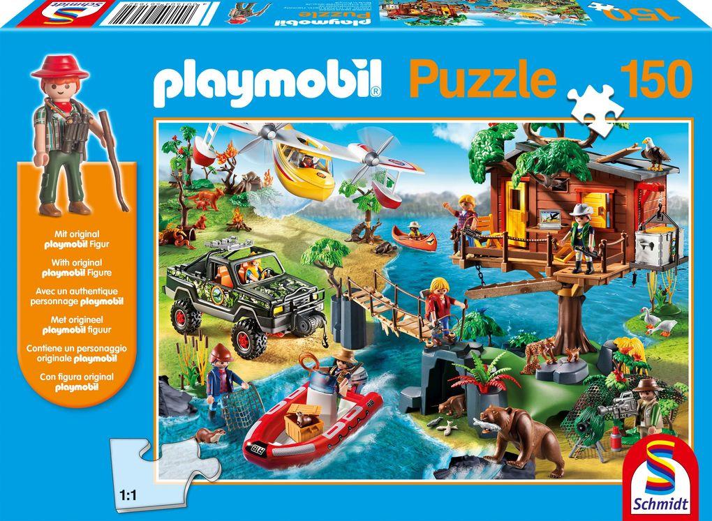 Playmobil Baumhaus. Puzzle 150 Teile (inkl. Playmobil-Figur)
