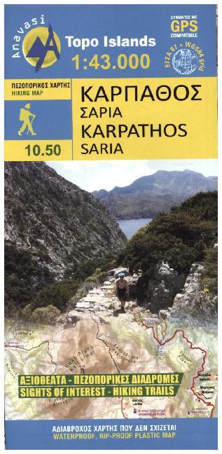 Wanderkarte Karpathos 1 : 43.000