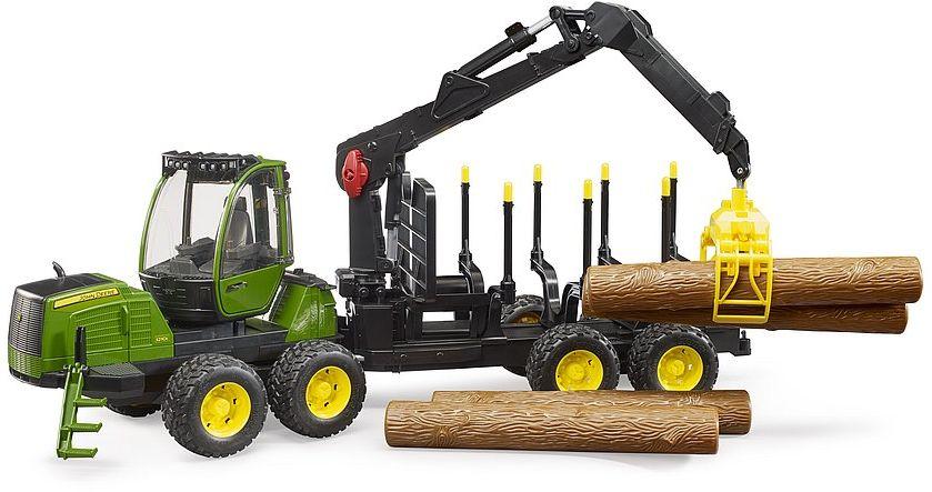 Bruder - John Deere 1210E Rückezug mit 4 Baumstämmen und Holzgreifer