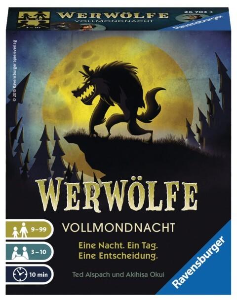 Ravensburger 26703 - Werwölfe - Vollmondnacht, Gesellschaftsspiel ab 9 Jahren, Actionsspiel für 3-10 Spieler, Spielereihe