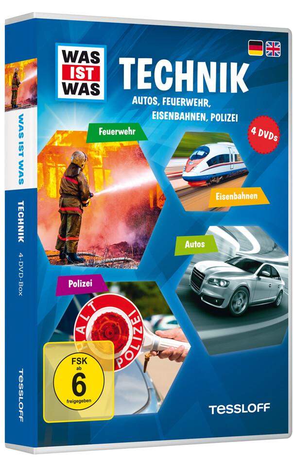 WAS IST WAS DVD-Box: Technik (Feuerwehr, Eisenbahnen, Polizei, Autos)
