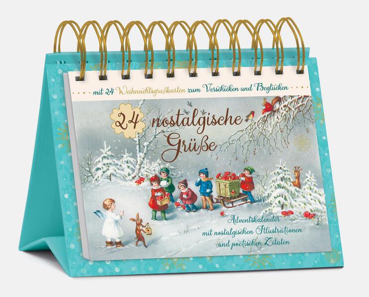 24 nostalgische Grüße, Tisch-Adventskalender