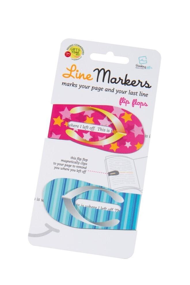 Line Markers (FlipFlops) - Magnetische Lesezeichen - 2er Set