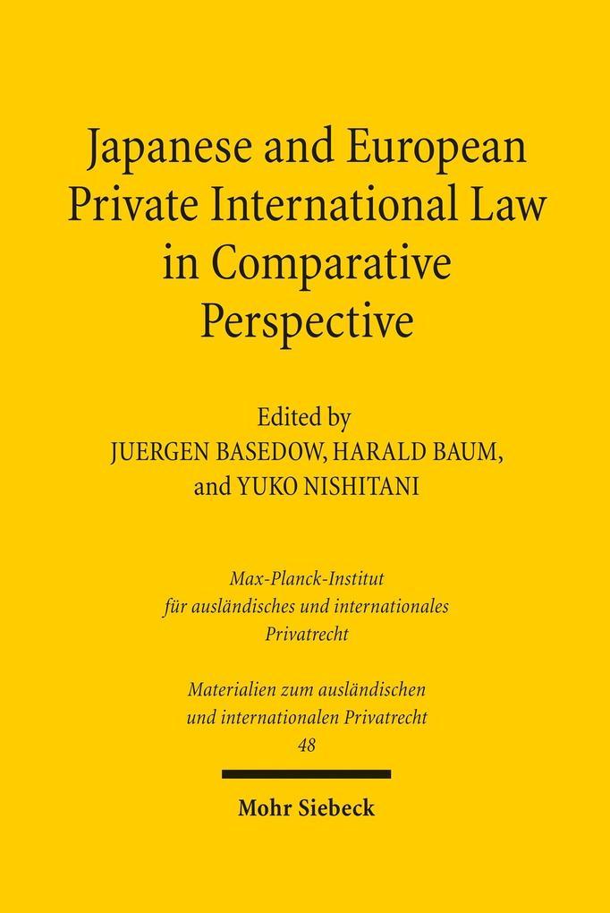 Japanese and European Private International Law in Comparative Perspective