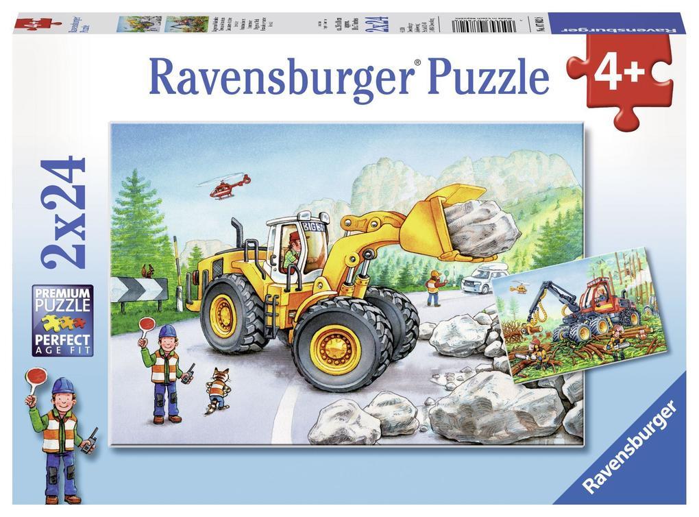 Ravensburger - Bagger und Waldtraktor, 2 x 24 Teile