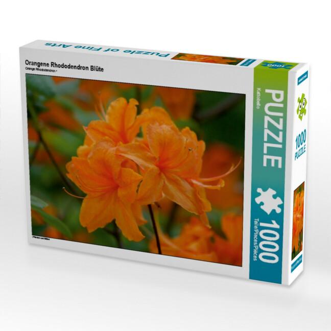 Orangene Rhododendron Blüte (Puzzle)