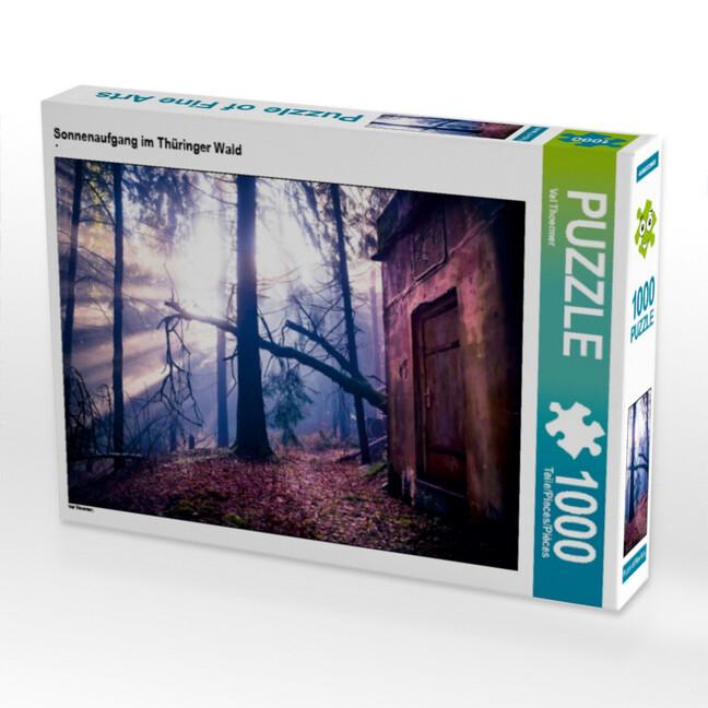 CALVENDO Puzzle Sonnenaufgang im Thüringer Wald 1000 Teile Lege-Größe 64 x 48 cm Foto-Puzzle Bild vo