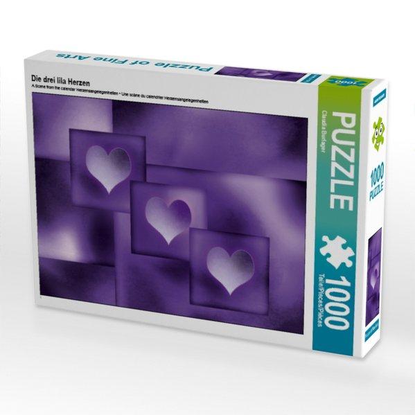 Die drei lila Herzen (Puzzle)