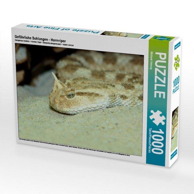 CALVENDO Puzzle Gefährliche Schlangen - Hornviper 1000 Teile Lege-Größe 64 x 48 cm Foto-Puzzle Bild