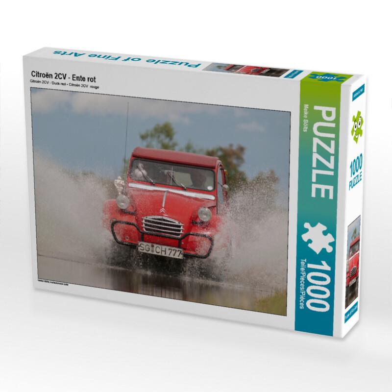 CALVENDO Puzzle Citroën 2CV - Ente rot 1000 Teile Lege-Größe 64 x 48 cm Foto-Puzzle Bild von Meike B