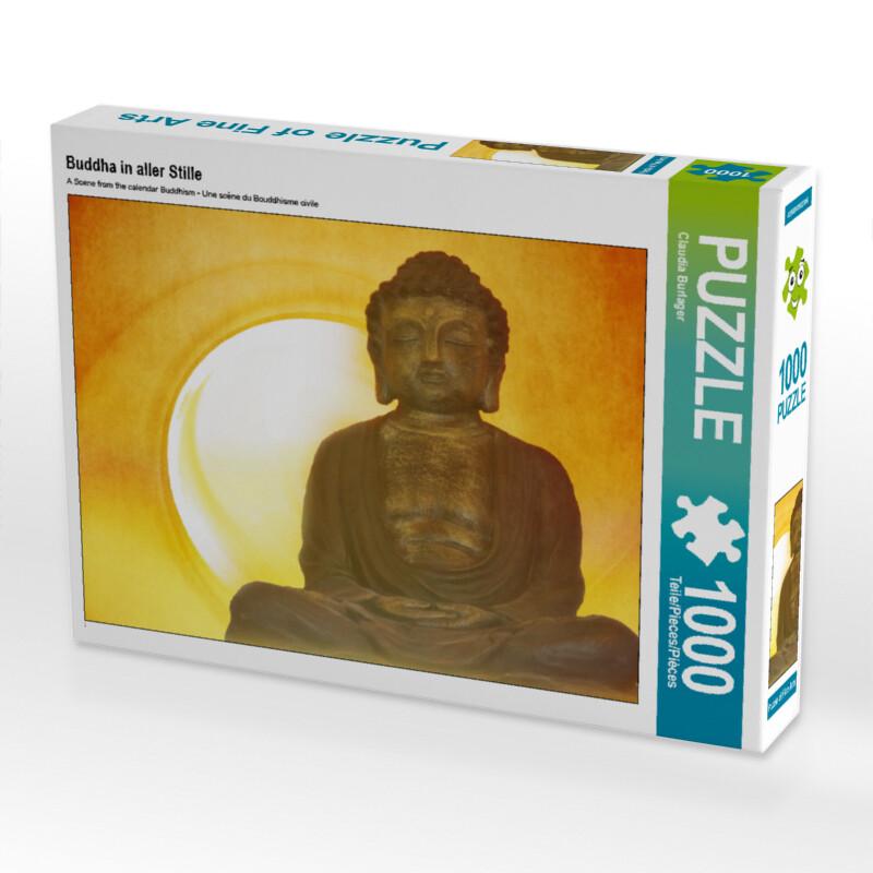 CALVENDO Puzzle Buddha in aller Stille 1000 Teile Lege-Größe 64 x 48 cm Foto-Puzzle Bild von Claudia