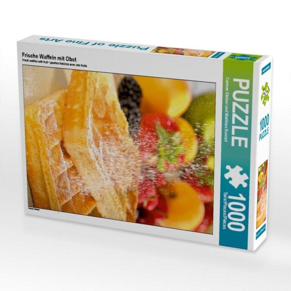 Frische Waffeln mit Obst (Puzzle)