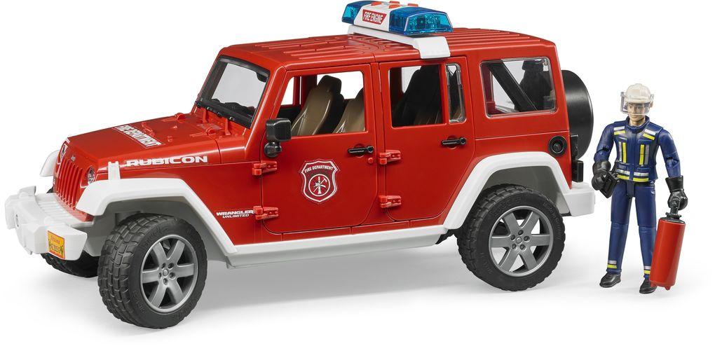 Bruder - Jeep Wrangler Rubicon Unlimited Feuerwehr-Einsatzfahrzeug und Figur