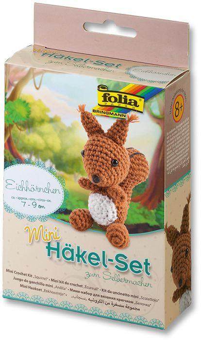 Folia - Mini-Häkelset Eichhörnchen 7 - 9 cm