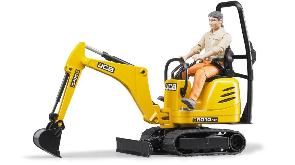 Bruder - JCB Mikrobagger 8010 CTS und Bauarbeiter