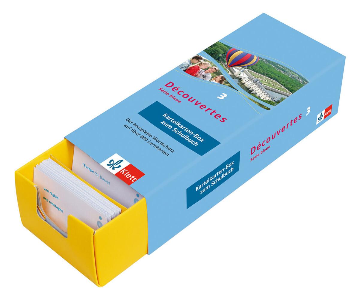 Karteikarten-Box zum Schulbuch