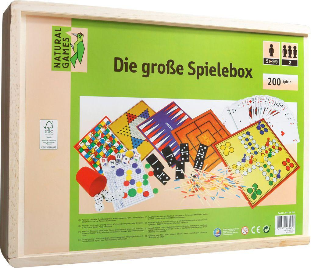 Natural Games Holz-Spielesammlung 200 in 1