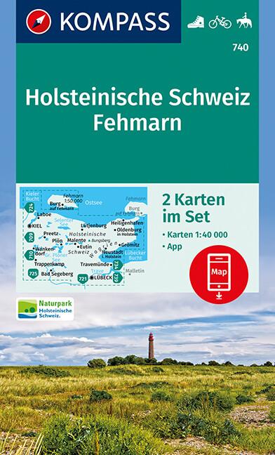 KOMPASS Wanderkarte Holsteinische Schweiz, Fehmarn