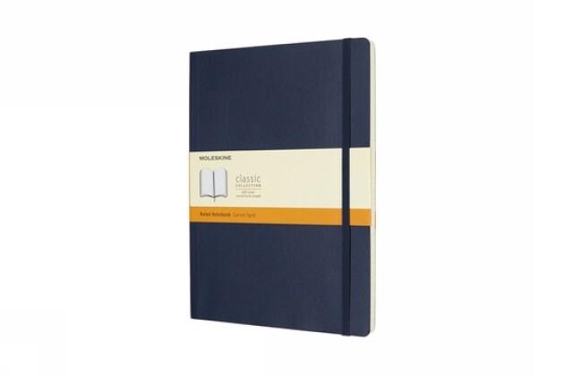 Moleskine Notizbuch Xlarge, Liniert, Soft Cover, Saphir