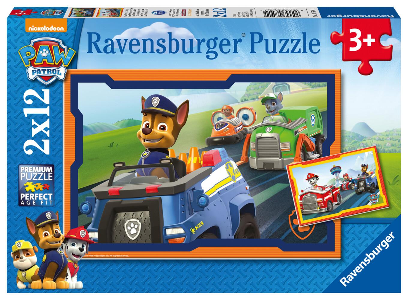 Paw Patrol im Einsatz. Puzzle 2 x 12 Teile