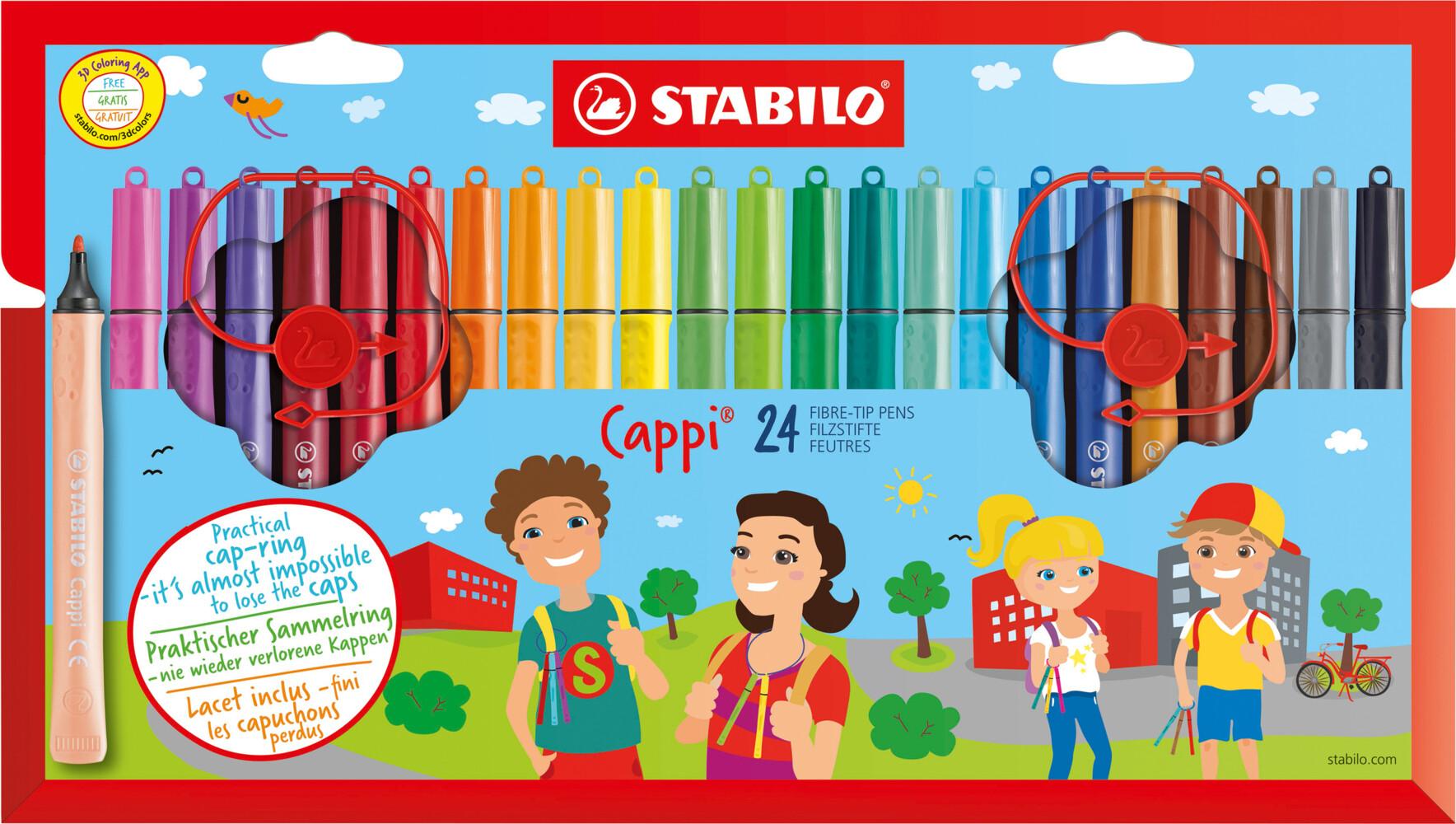 STABILO Filzstifte Cappi, 24er Set