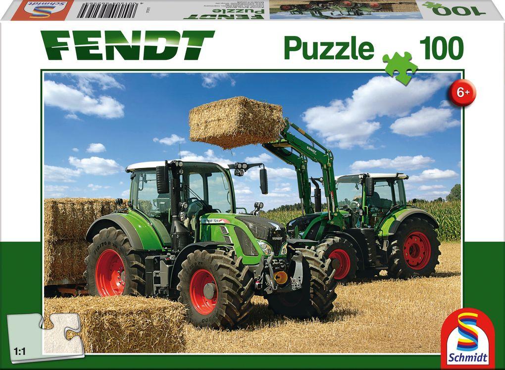 Schmidt Spiele - 724 Vario, Fendt 716 Vario mit Frontlader Cargo 4x85, 100 Teile