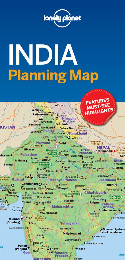 Lonely Planet India Planning Map 1