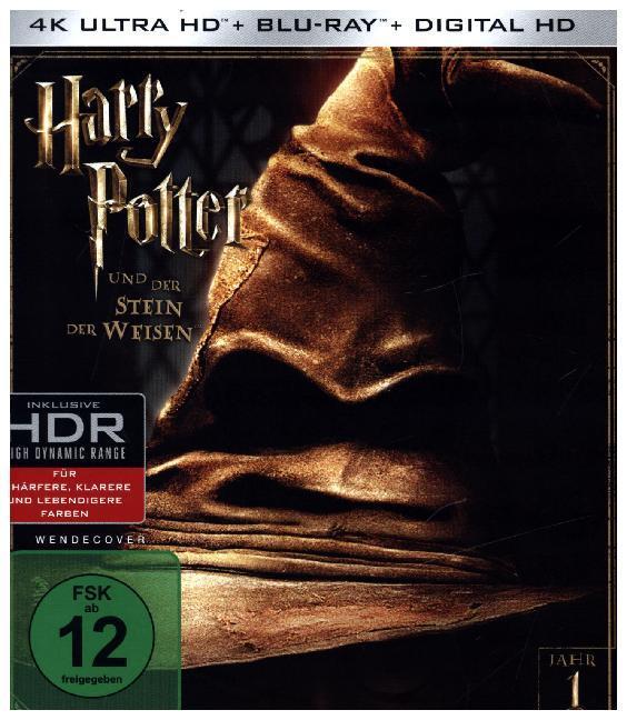 Harry Potter und der Stein der Weisen 4K, 1 UHD-Blu-ray, 1 Blu Ray Disc