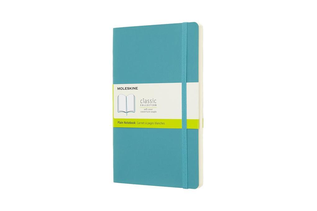 Moleskine Notizbuch Large/A5, Blanko, Soft Cover, Riff Blau